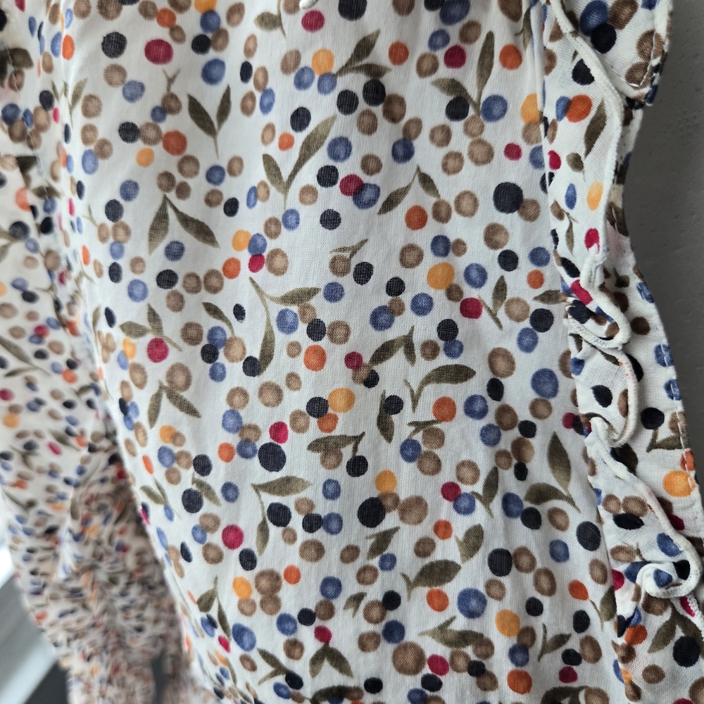 Talbots Classic Micro-floral Print Button Down Size M - Picture 5 of 8